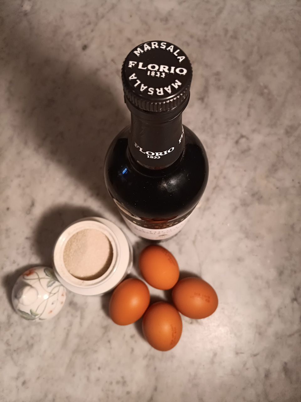 Ingrédients du zabaione sicilien