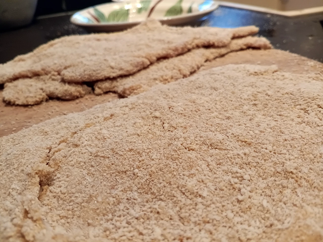 Cotolette alla milanese finies, prêtes à cuire