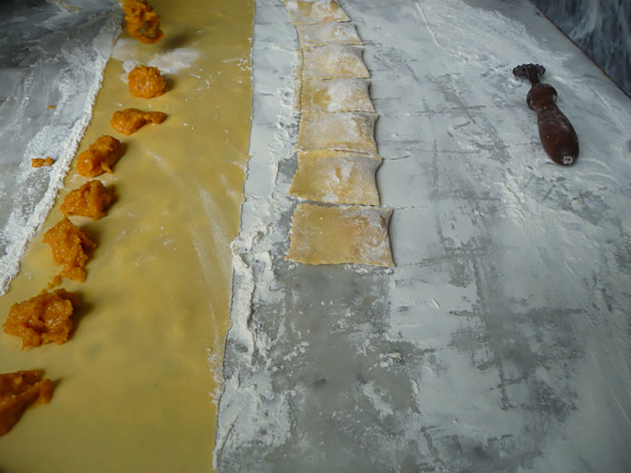 Cours de cuisine italienne à domicile avec préparation de pâtes fraîches